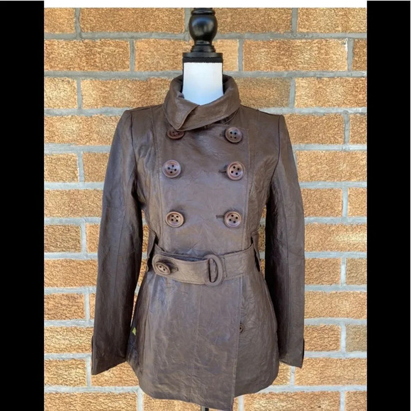 SOIA & KYO double breast leather jacket medium SOIA & KYO SOIA & KYO SOIA & KYO